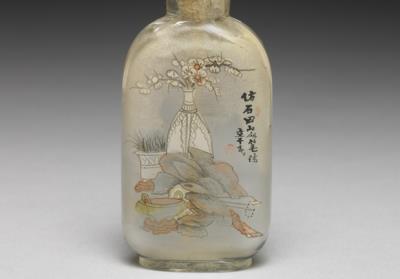 图片[3]-Glass snuff bottle with inside-painted fishing scene.-China Archive